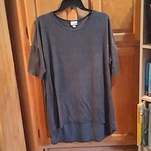 LulaRoe Sz M Gray Tunic Tee